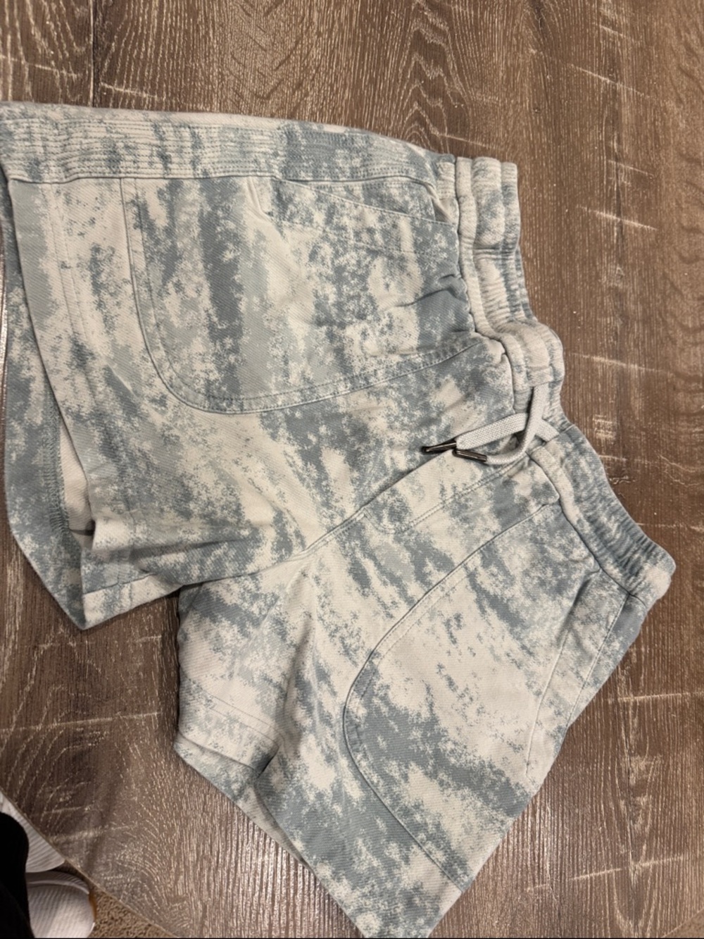 Athleta Light Blue Tie-Dye Athletic Shorts